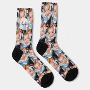 Anpassen mit Ihrem benutzerdefinierten Foto Monogr Socken