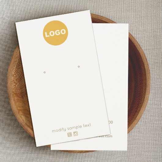 Anpassen mit Ihrem Logo-Creme-Ohrring