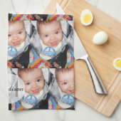 Anpassen mit Monogram-Foto Geschirrtuch (Viertel Falte)