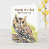 Anpassen mit Name, Niedlicher Vogelgrippe, Geburts Karte (Gelbe Blume)