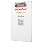 Anpassen mit Name Shipping Service White Klemmbrett (Links)