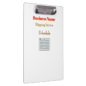 Anpassen mit Name Shipping Service White Klemmbrett (Rechts)