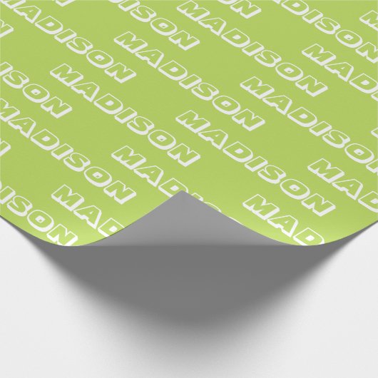 Anpassen mit Name, Text Geburtstag Geschenk Limett Geschenkpapier (Ecke)