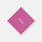 Anpassen mit Namen, minimalistischem dunklem Rosa Serviette (Ecke)