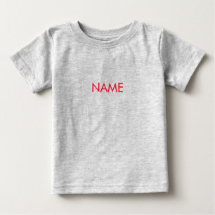 Anpassen mit Namen, minimalistischen roten Buchsta Baby T-shirt