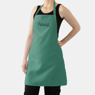Anpassen mit Namen, Text minimalistisch Aquamarine Schürze