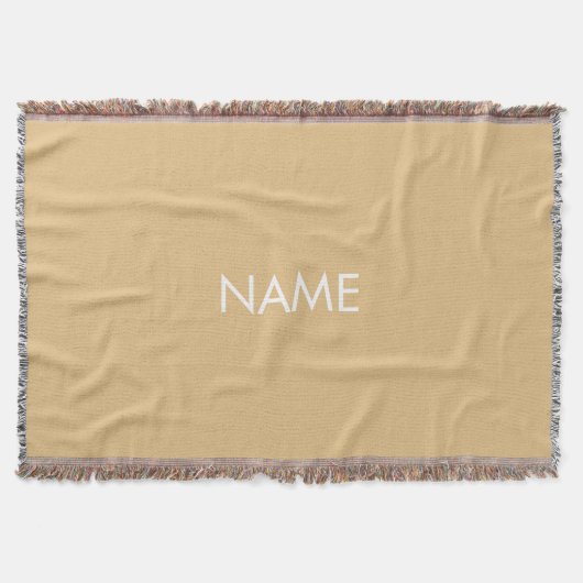 Anpassen mit Namen, Text minimalistisch Kamel Khak Decke (Vorderseite)