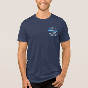 Anpassen mobiler Autowasch-Detaillierung Blaues Ge Tri-Blend Shirt