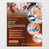 Anpassen moderner Laser-Haarentfernung Fensteraufkleber (Blatt)