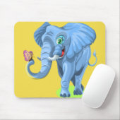 Anpassen Niedlicher Blauer Elefant Mousepad (Mit Mouse)