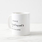 Anpassen ohne Ausreden - Typografie modern Kaffeetasse (Vorderseite Links)