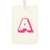 Anpassen, personalisieren des Alphabets als Anfang Autolufterfrischer (Rückseite)