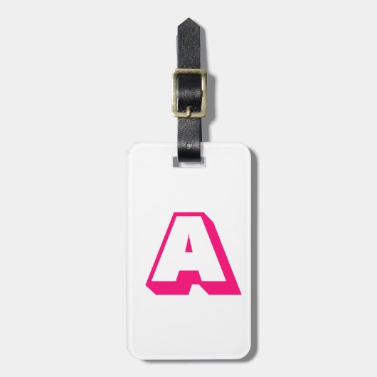 Anpassen, personalisieren des Alphabets als Anfang Gepäckanhänger (Vorderseite vertikal)