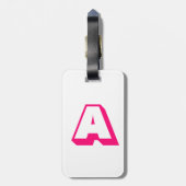 Anpassen, personalisieren des Alphabets als Anfang Gepäckanhänger (Rückseite vertikal)