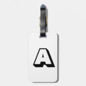 Anpassen, personalisieren des Alphabets als Anfang Gepäckanhänger (Rückseite vertikal)