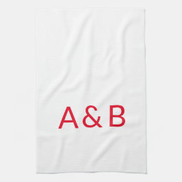 Anpassen, personalisieren des Alphabets als Anfang Geschirrtuch