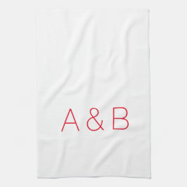 Anpassen, personalisieren des Alphabets als Anfang Geschirrtuch