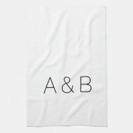 Anpassen, personalisieren des Alphabets als Anfang Geschirrtuch