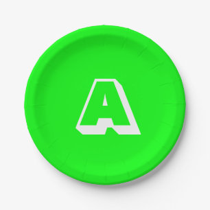 Anpassen, personalisieren des Alphabets als Anfang Pappteller
