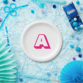 Anpassen, personalisieren des Alphabets als Anfang Pappteller (Party)