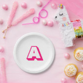 Anpassen, personalisieren des Alphabets als Anfang Pappteller (Party)
