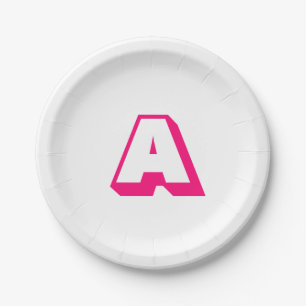 Anpassen, personalisieren des Alphabets als Anfang Pappteller