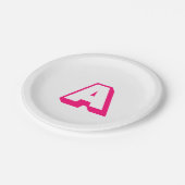Anpassen, personalisieren des Alphabets als Anfang Pappteller (Schrägansicht)