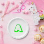 Anpassen, personalisieren des Alphabets als Anfang Pappteller (Party)