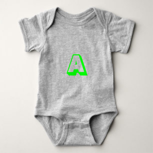 Anpassen, personalisieren Sie das Neongrün des er Baby Strampler