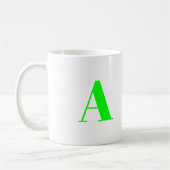 Anpassen, personalisieren Sie Monogramm Initial Ne Kaffeetasse (Links)