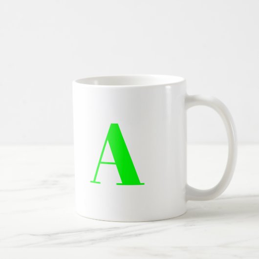 Anpassen, personalisieren Sie Monogramm Initial Ne Kaffeetasse (Rechts)