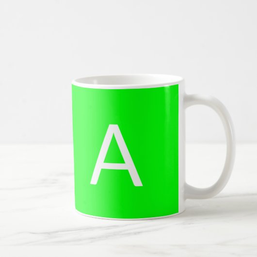 Anpassen, personalisieren Sie Monogramm Initial Ne Kaffeetasse (Rechts)
