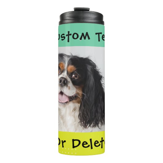 Anpassen / Personalisieren von Cavalier, Dog-Foto Thermosbecher (Vorderseite)