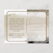 Anpassen/Save the Date/Aquarell/tan Ankündigungspostkarte (Rückseite)