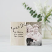 Anpassen/Save the Date/Aquarell/tan Ankündigungspostkarte (Stehend Vorderseite)
