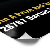 Anpassen Schwarze Moderne Billardturnier Bar Poster (Ecke)