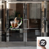 Anpassen Sie die erfrischende Boba Bubble Tee-Werb Fensteraufkleber (Büro Tür)