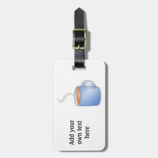 Anpassen Sie diese Tasse der Kaffeegrafik Gepäckanhänger (Vorderseite vertikal)