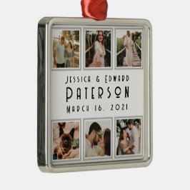 Anpassen Sie es, Liebe Fotos Moderne Personalisier Ornament Aus Metall