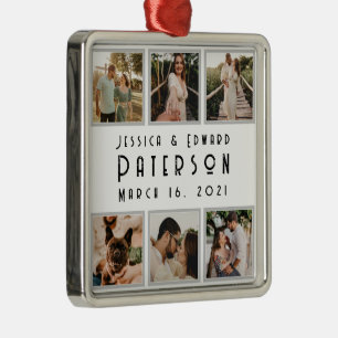 Anpassen Sie es, Liebe Fotos Moderne Personalisier Ornament Aus Metall