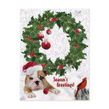 Anpassen Sie es neue Bulldog Welpen Weihnachten Ve