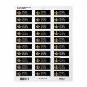 Anpassen Sie Ihr eigenes Fleur-de-lis-Adressetiket (Vorne)