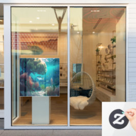 Anpassen Sie Ihr eigenes Unterwasserleben für Fisc Fensteraufkleber