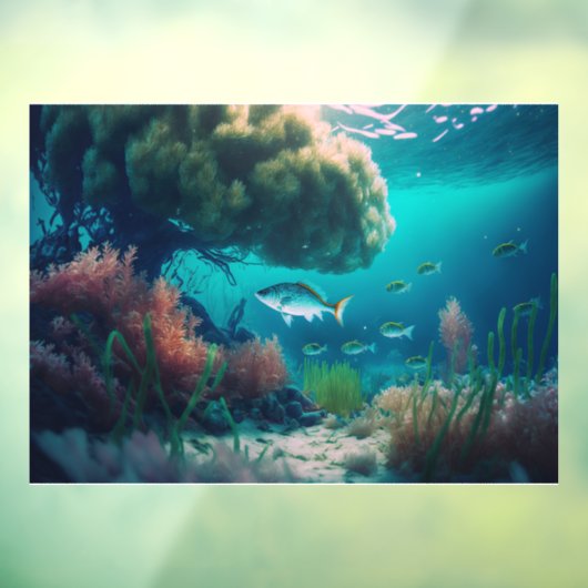 Anpassen Sie Ihr eigenes Unterwasserleben für Fisc Fensteraufkleber (Blatt 3)