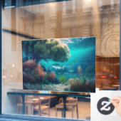 Anpassen Sie Ihr eigenes Unterwasserleben für Fisc Fensteraufkleber (Café-Fenster)