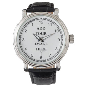 Anpassen Sie Ihr verrücktes rückwärts-Uhr-Portr Armbanduhr