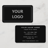 Anpassen Sie Ihre Design Black Business Card mit L Visitenkarte (Vorne/Hinten)