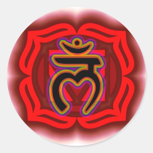 Anpassen Sie Ihre eigene Chakra Root Chakra Runder Aufkleber (Vorderseite)