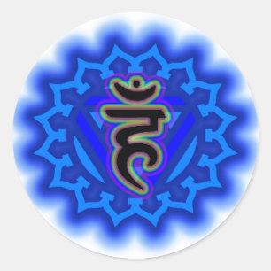 Anpassen Sie Ihre eigene Chakra Throat Chakra Runder Aufkleber