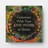 Anpassen Sie Ihre eigene Fun Bloral Hübsch Inspiri Fotoplatte (Vorderseite)